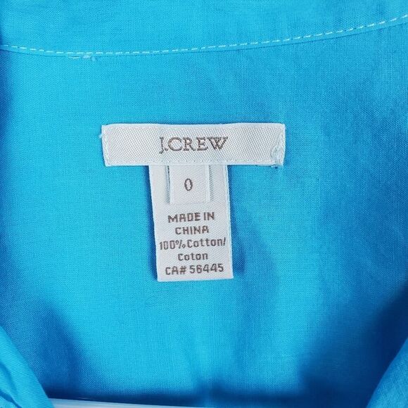 J.Crew Button Pullover Top Blue Size O XS - Picture 3 of 7
